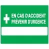 Panneau EN CAS D'ACCIDENT PREVENIR D'U Taliaplast 721413