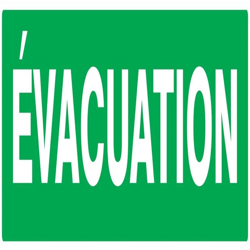 Panneau EVACUATION 330x75mm Taliaplast 725405