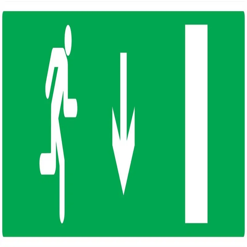 Panneau EVACUATION SORTIE BAS DROITE N Taliaplast 725426