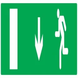 Panneau EVACU.SORTI.BAS GAUCH 200X52 N Taliaplast 720425