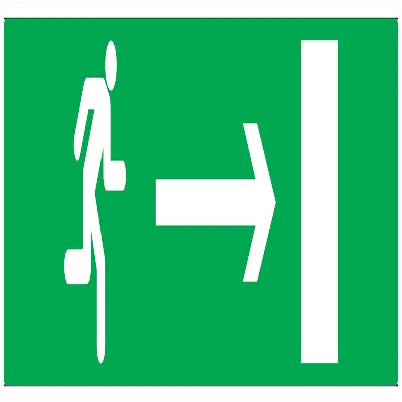 Panneau EVACUAT.VERS SORTIE DROITE NOR Taliaplast 725424