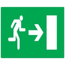 Panneau EVAC.VERS SORT. DROIT 330X200 Taliaplast 721425