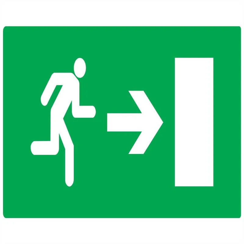Panneau EVAC.VERS SORT. DROIT 330X200 Taliaplast 721425