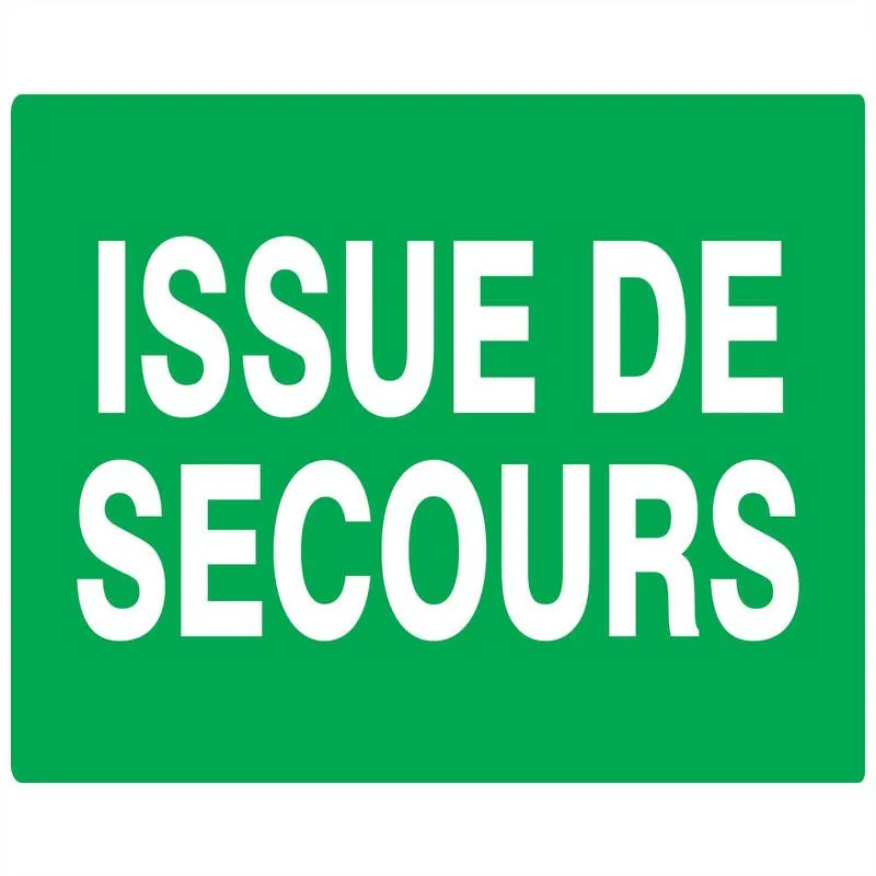 Panneau ISSUE DE SECOURS 330X200 NORMA Taliaplast 721402