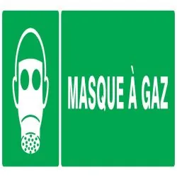 Panneau MASQUE A GAZ 330X120 NORMASIGN Taliaplast 726410