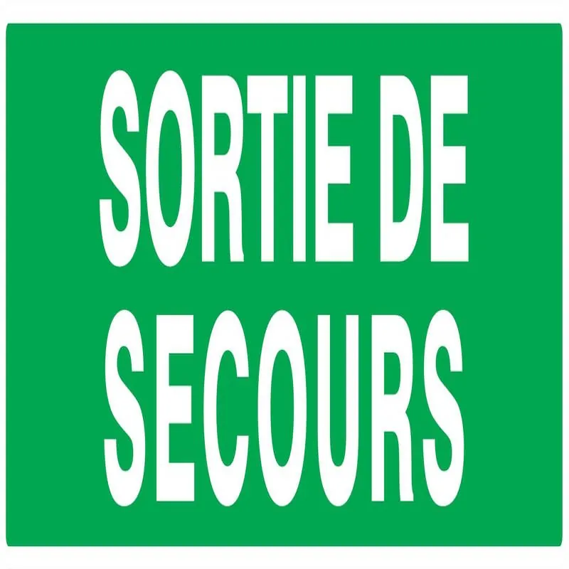 Panneau SORTIE DE SECOURS 200X52 NORMA Taliaplast 720432