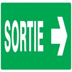 Panneau SORTIE FLECHE A DROITE NORMASI Taliaplast 720417