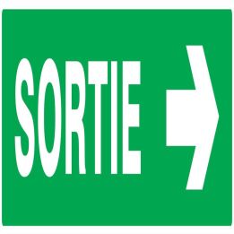 Panneau SORTIE FLECHE A DROITE 330X75 Taliaplast 725417