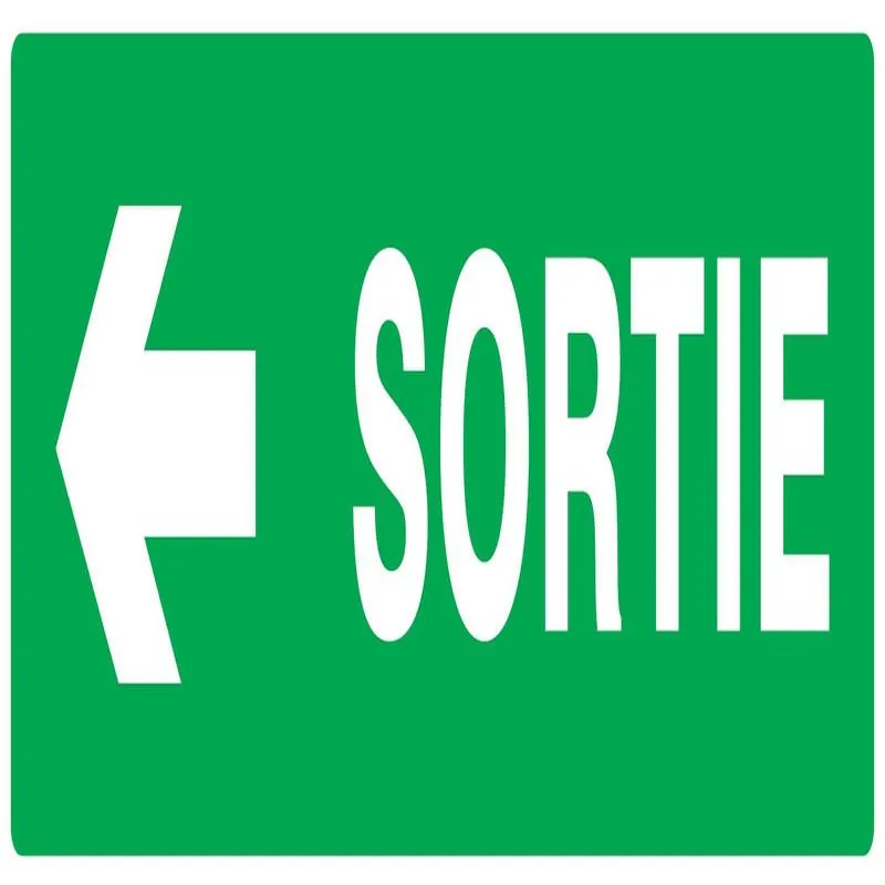 Panneau SORTIE FLECHE A GAUCHE NORMASI Taliaplast 720418
