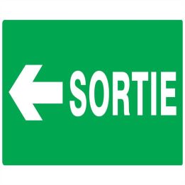 Panneau SORTIE FLECHE A GAUCHE 330X200 Taliaplast 721418