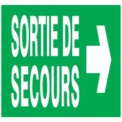 Panneau SORTIE SECOURS FLECHE DROITE N Taliaplast 720415