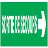 Panneau SORTIE SECOURS FLECHE A DROITE Taliaplast 725415