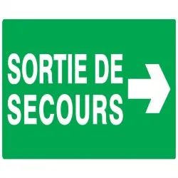 Panneau SORT.SEC.FLECH.A DROIT.330X200 Taliaplast 721416