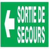 Panneau SORTIE SECOURS FLECHE GAUCHE N Taliaplast 720414