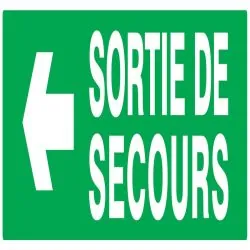 Panneau SORTIE SECOURS FLECHE GAUCHE N Taliaplast 720414