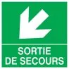 Panneau SORTIE DE SECOURS FLECHE EN BA Taliaplast 728413
