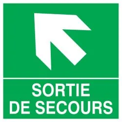 Panneau SORTIE DE SECOURS FLECHE EN HA Taliaplast 728410