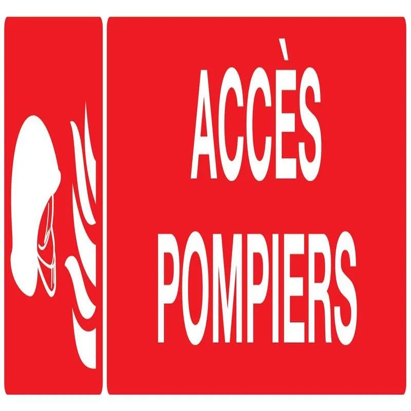 Panneau ACCES POMPIER 200x52 NORMASIGN Taliaplast 720105