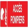 Panneau ACCES POMPIER 200x52 NORMASIGN Taliaplast 720105