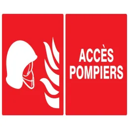 Panneau ACCES POMPIERS 330X200 NORMASI Taliaplast 721105