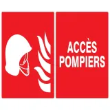 Panneau ACCES POMPIERS 330X200 NORMASI Taliaplast 721105