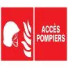 Panneau ACCES POMPIERS 330X200 NORMASI Taliaplast 721105