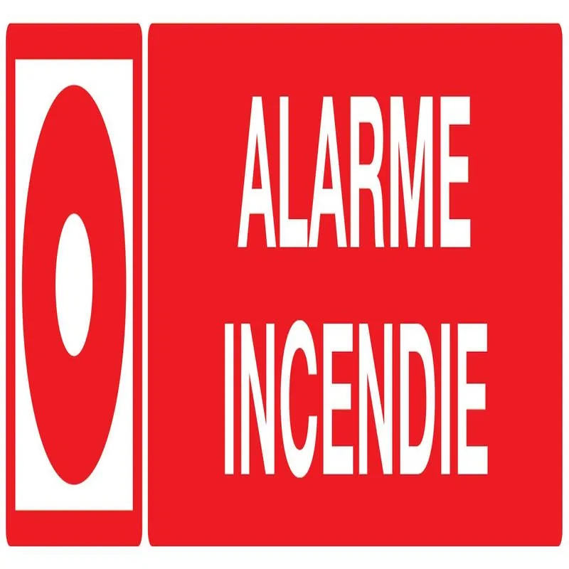 Panneau ALARME INCENDIE 200x52 NORMASI Taliaplast 720106