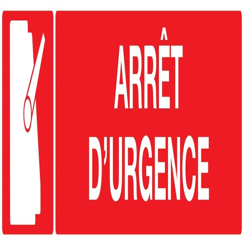Panneau ARRET D'URGENCE 330X75 NORMASI Taliaplast 725110