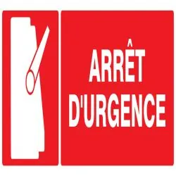 Panneau ARRET D'URGENCE 330X120 NORMAS Taliaplast 726110