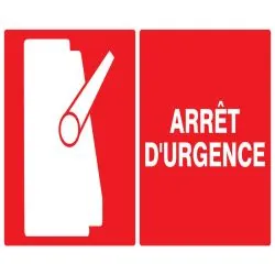 Panneau ARRET D'URGENCE 330x200 NORMAS Taliaplast 721110