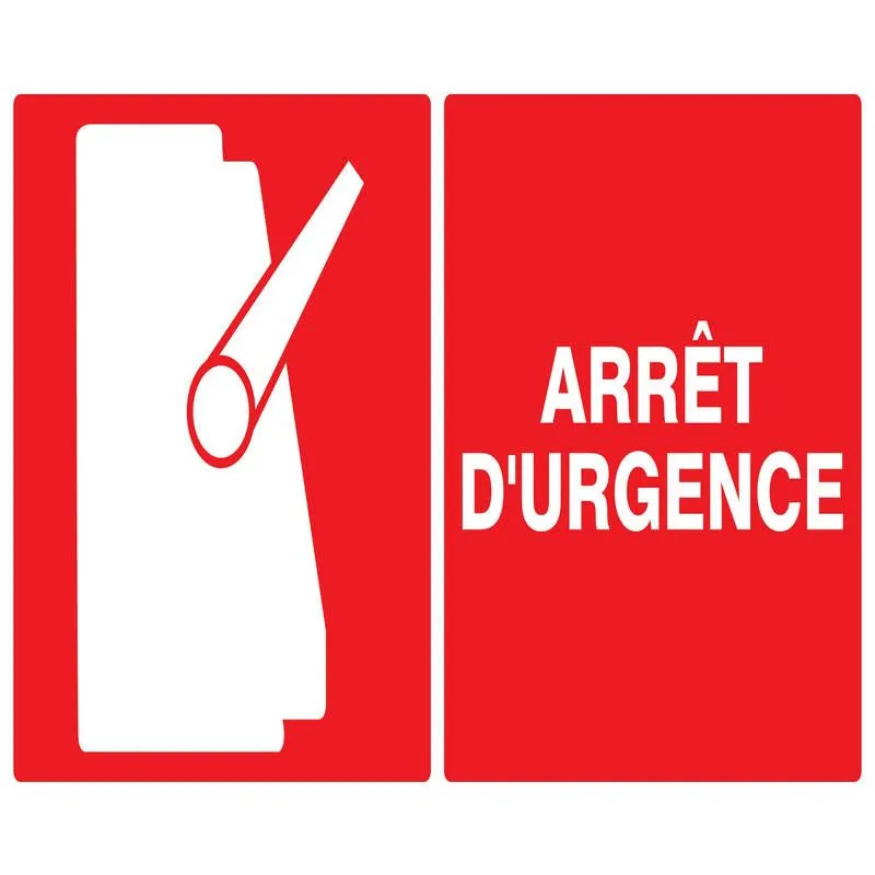 Panneau ARRET D'URGENCE 330x200 NORMAS Taliaplast 721110