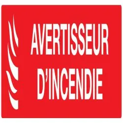 Panneau AVERTISSEUR INCENDIE 200x52 NO Taliaplast 720115