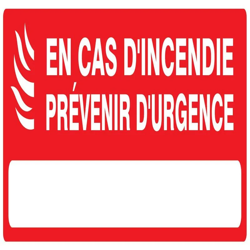 Panneau CAS INCENDIE PREVE.URGENCE NOR Taliaplast 726122