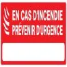 Panneau CAS INCENDIE PREVE.URGENCE NOR Taliaplast 726122