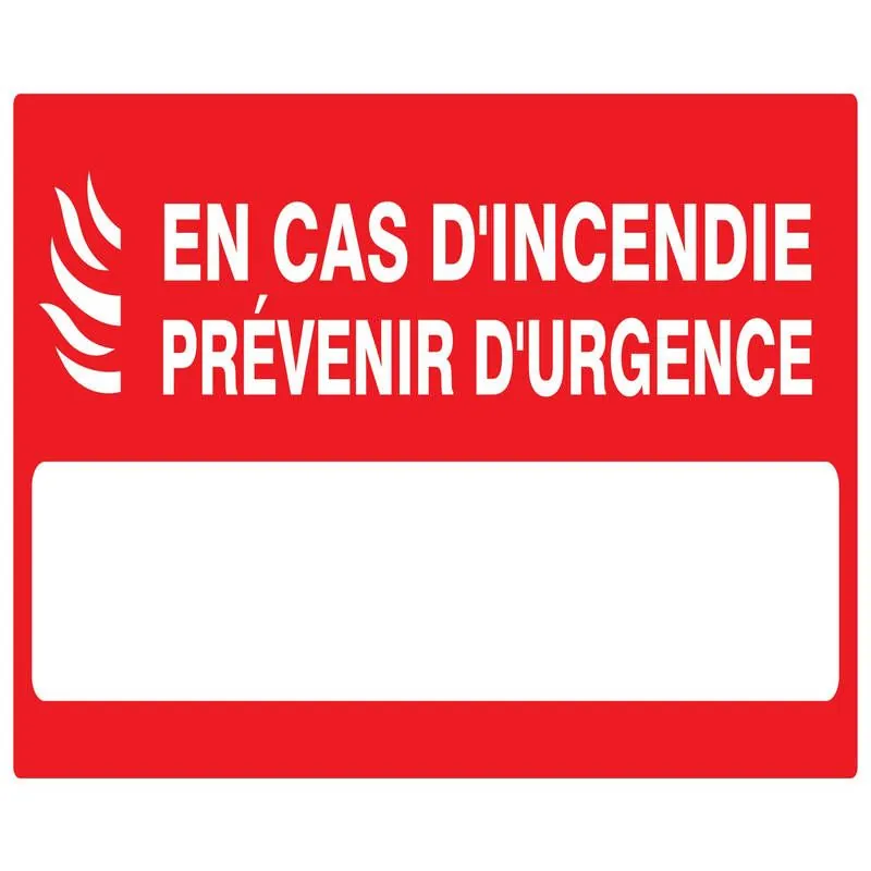 Panneau EN CAS D'INCENDIE PREVENIR D'U Taliaplast 721122