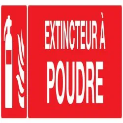 Panneau EXTINCTEUR A POUDRE 330x75mm Taliaplast 725109
