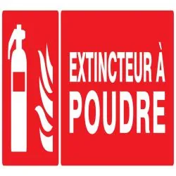 Panneau EXTINCTEUR A POUDRE 330X120 NO Taliaplast 726109