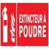 Panneau EXTINCTEUR A POUDRE 330X120 NO Taliaplast 726109