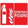 Panneau EXTINCTEUR A POUDRE 330x200mm Taliaplast 721109