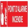 Panneau POINT D'ALARME INCENDIE 200x52 Taliaplast 720103