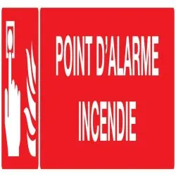 Panneau POINT D'ALARME INCENDIE 330x75 Taliaplast 725103