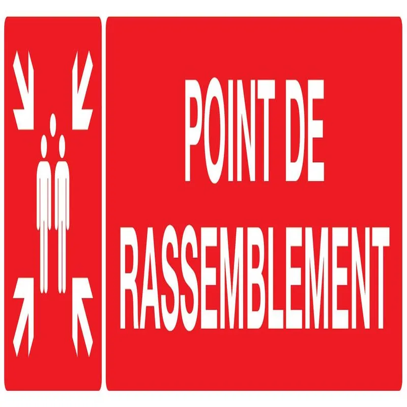 Panneau POINT DE RASSEMBLEMENT (INCEND Taliaplast 720111