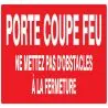Panneau PORTE COUPE FEU (+texte)200x52 Taliaplast 720121