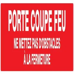 Panneau PORTE COUPE FEU (+texte)330x75 Taliaplast 725121