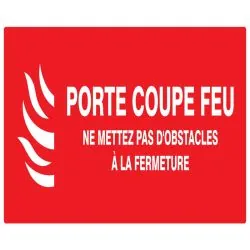 Panneau PORTE COUPE FEU(+texte)330x200 Taliaplast 721121