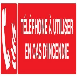 Panneau TELEPHONE A UTILISER EN CAS D' Taliaplast 725126