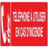 Panneau TELEPHONE A UTILISER EN CAS D' Taliaplast 725126