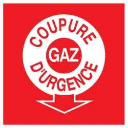 Panneau COUPURE GAZ D' URGENCE NORMASI Taliaplast 728109