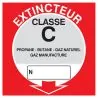 Panneau EXTINCTEUR CLASSE C 200x200mm Taliaplast 728118