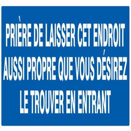 PRIERE LAISSER ENDROIT PROPRE Taliaplast 720641